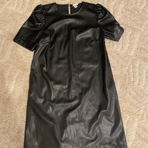 Faux Leather Dress